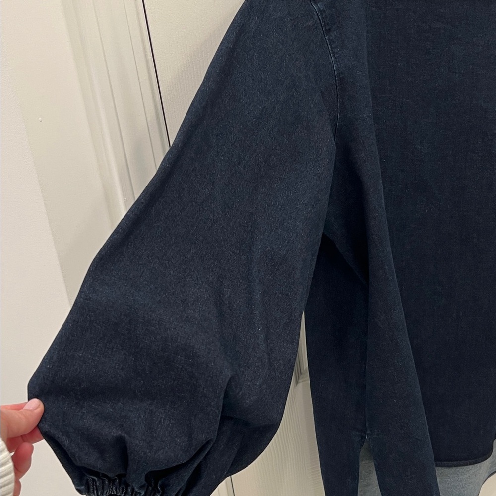 Ann Mashburn Denim Faye Pant and Balloon Sleeve top Co-ord - Picture 3 of 8